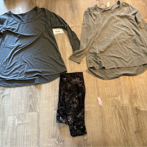Lularoe outfit new with tag os leggings and choice of large lynnae solid gray - Picture 1 of 1